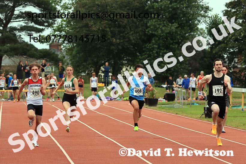 100 metres, 2025 NEGP No 5 Monkton, Wednesday, July 23rd. Photo: David T. Hewitson/Sports for All Pics